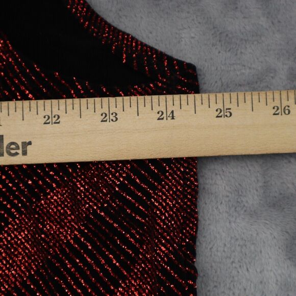 DressBarn Suits Womens 22 Red 2 Piece Embroidery Blazer Jacket and Tank - Picture 4 of 16